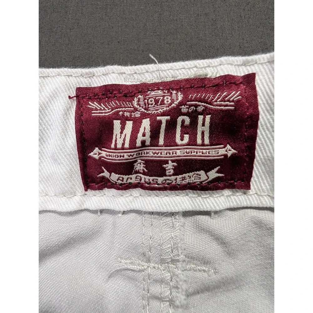 Match Stick Mens Cargo Pants Size 29 Light Khaki Cotton Workwear Multi Pocket